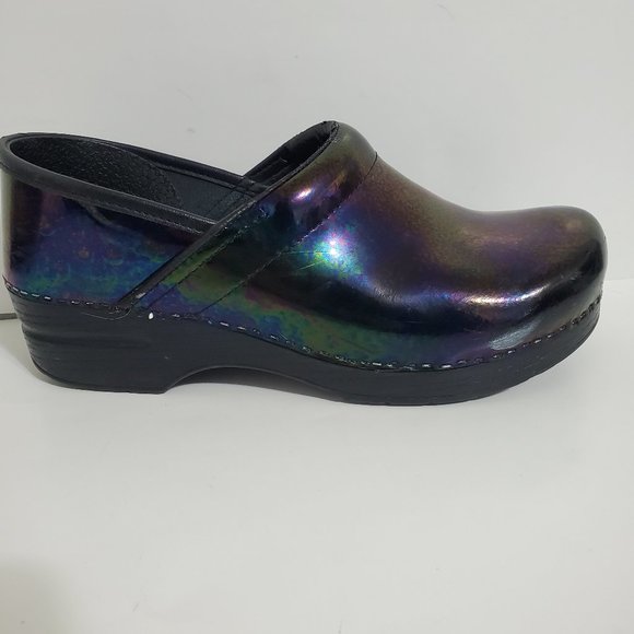 dansko oil slick clogs